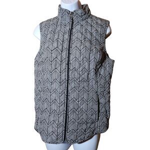 Van Heusen Zigzag Lined Vest Women’s Small Black White